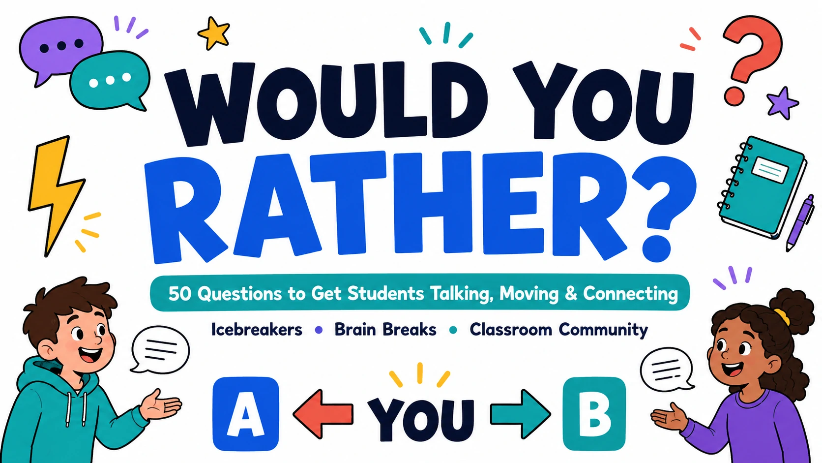 Would You Rather Questions for Middle School | Icebreakers, Brain Breaks & Classroom Community - Image 2